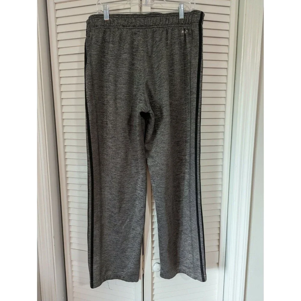 Adidas Climawarm Mens XL Gray Heather Fleece Track Pants Sweatpants 3-Stripe